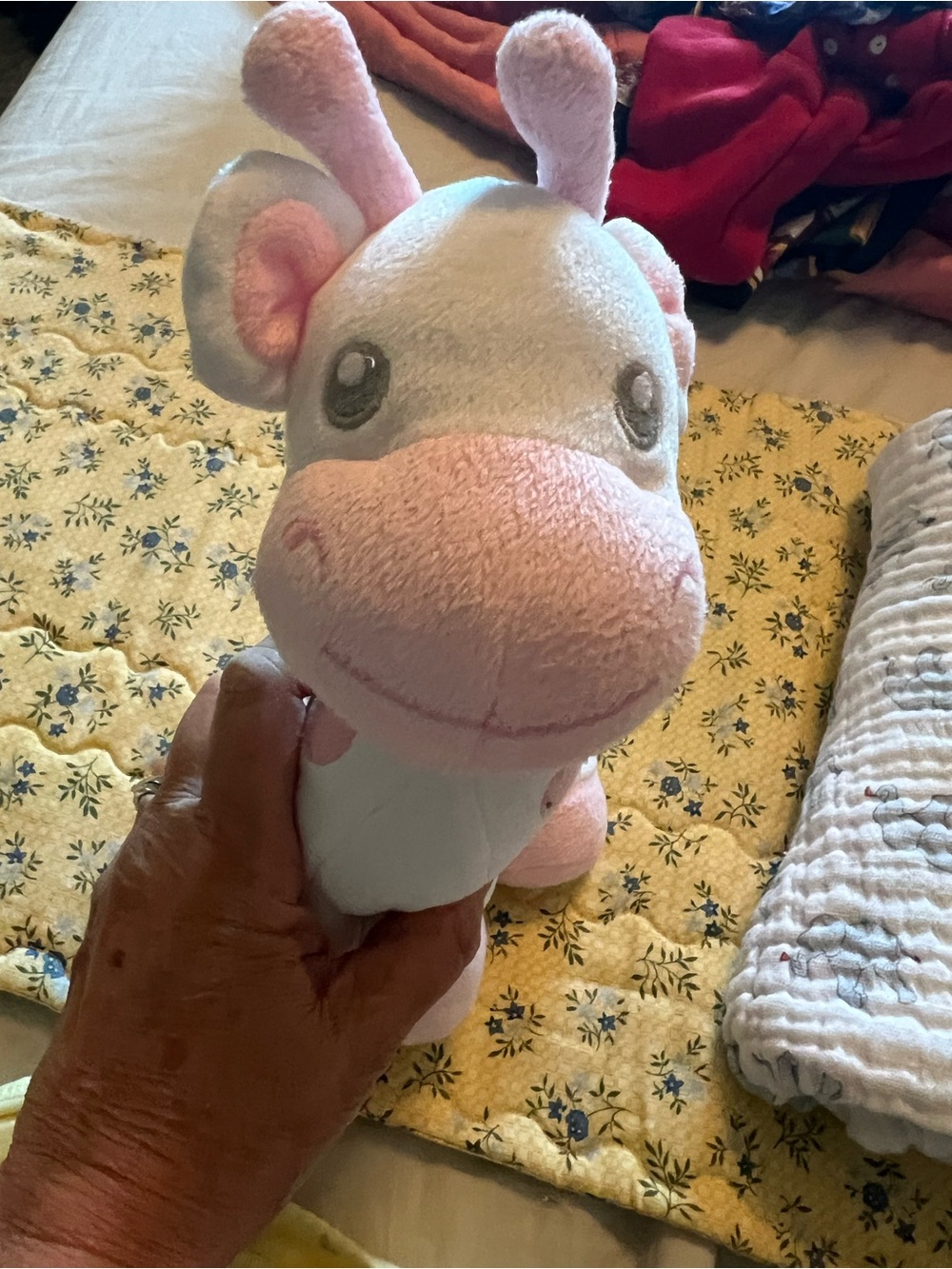 Gymboree pink & White Plush Giraffe Stuffed Animal